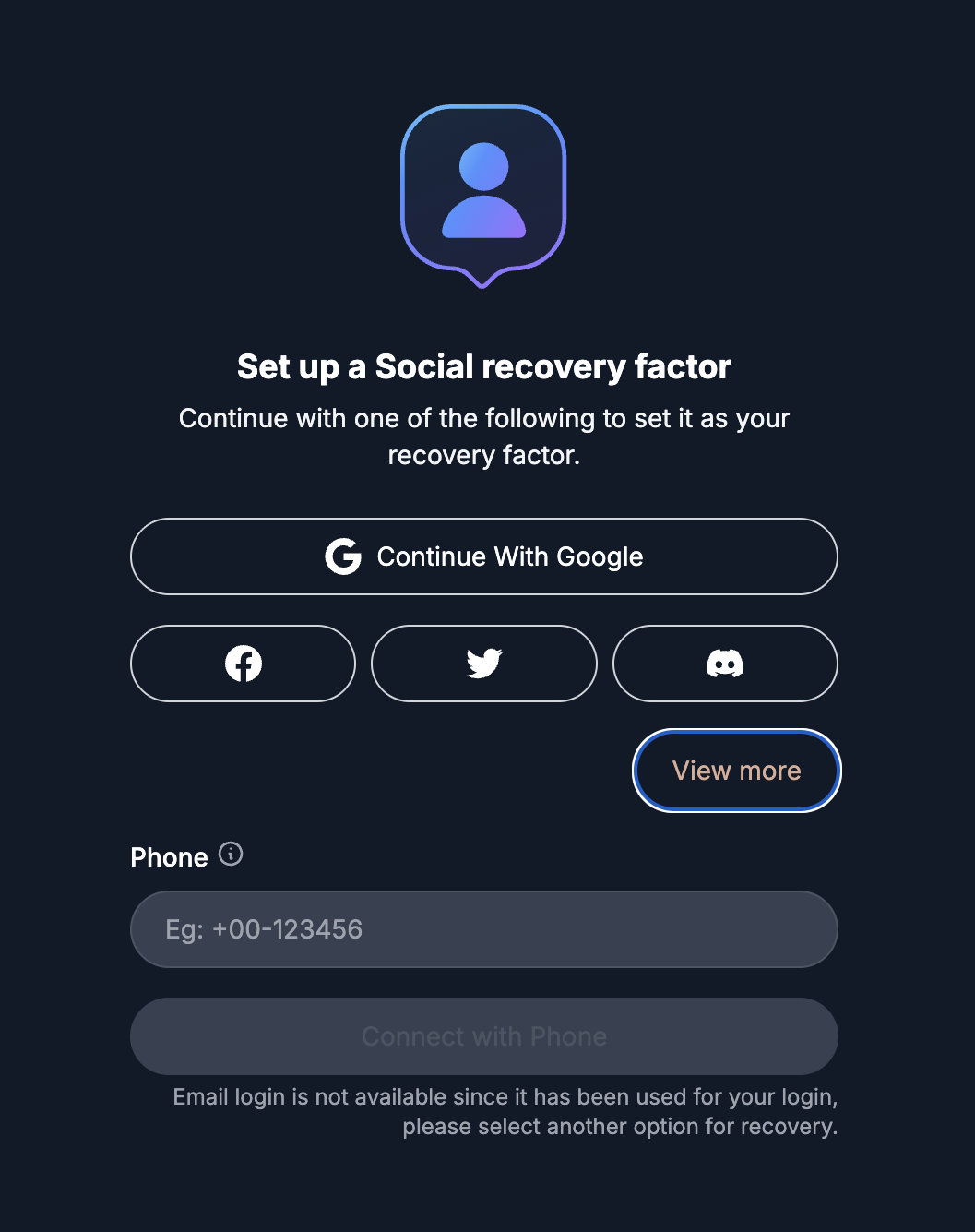 Users enabling the embedded Web3Auth wallet in Horizon Market