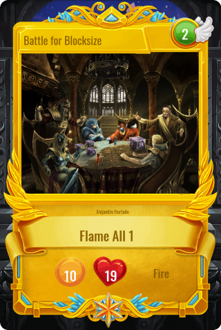 Battle for blocksize SOG card