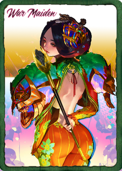 Maiden strong enough to protect her harvest.